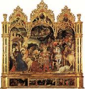 Gentile da Fabriano Adoration of the Magi and Other Scenes oil on canvas